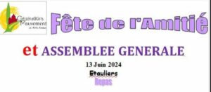 Lire la suite à propos de l’article Fête de l’amitié et AG à Etauliers le 13 juin 2024 à 9H00