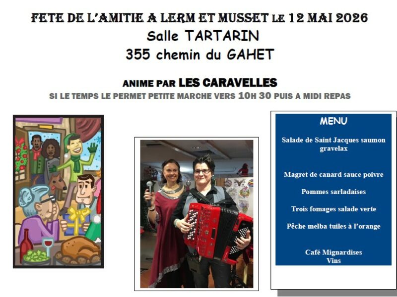 Fête de l&rsquo;amitié le 12 Mai 2026